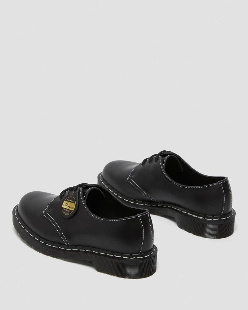 Black Women's Dr Martens 1461 Made in England Cavalier Leather Oxfords Shoes | CA 353BEX